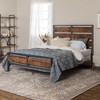 Queen Urban Chic Metal and Wood Plank Bed Brown - Saracina Home: Industrial Style, Powder-Coated Frame, MDF Headboard - 2 of 4