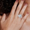 Pompeii3 Certified 9 1/2Ct Oval Three Stone Diamond Engagement Ring 14k Gold Lab Created - 4 of 4