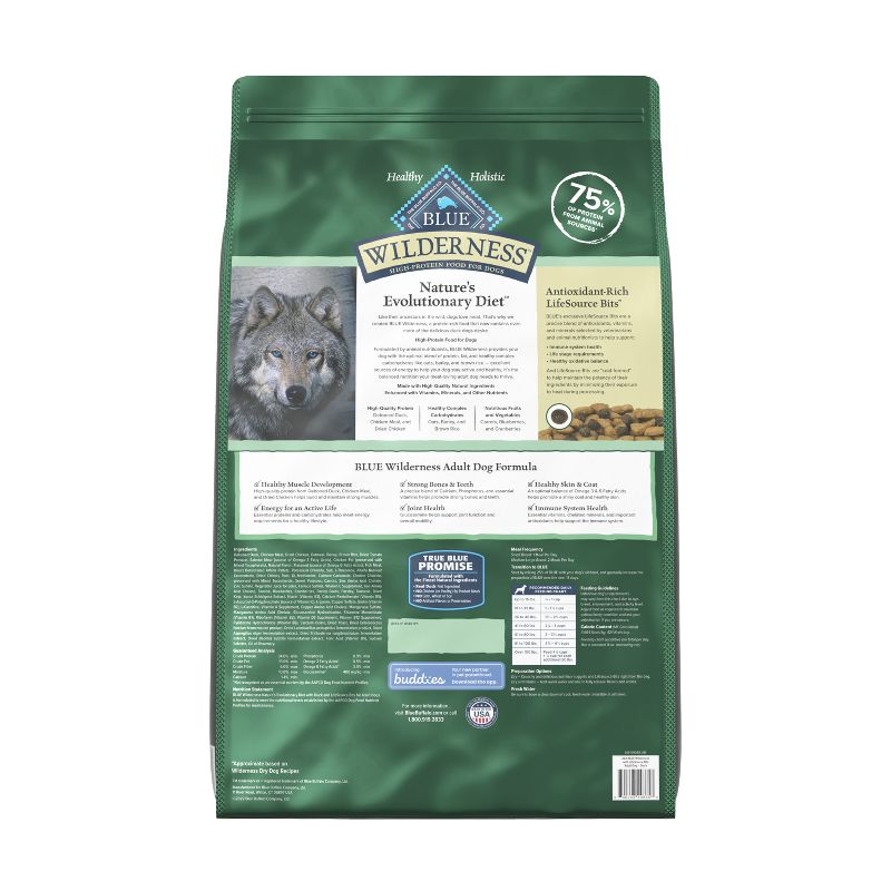 Blue Buffalo Wilderness Adult Dry Dog Food with Duck Flavor - 24lbs, 3 of 11