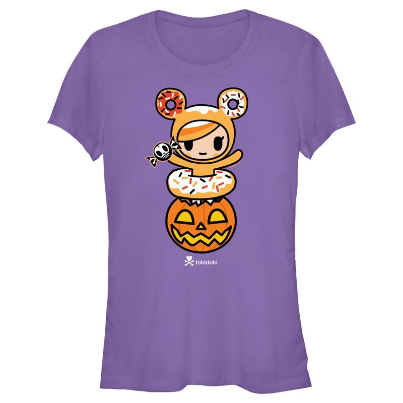 Juniors Womens Tokidoki Halloween Donutella T-Shirt, 1 of 5