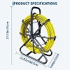 492Ft Fiberglass Fish Tape, 5/16" Non-Conductive Cable Puller with Steel Reel Stand & 2 Heads, Heavy Duty Wire Puller for Conduit & Wall Fishing - 3 of 4