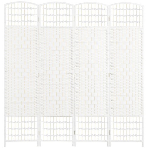 Homcom 4 Panel Room Divider Folding Privacy Screen, 5.6' Room Separator ...