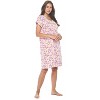 Casual Nights Women's Super Soft Yummy Nightshirt, Short Sleeve Nightgown, Night Dress with Fun Prints & Patterns - 2 of 4