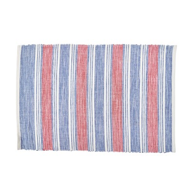 C&F Home Gideon Stripe Americana Cotton July 4th Woven Placemat Set of 6