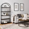 Nathan James 72" Haven 5 Shelves Arch Bookshelf Black Espresso - 2 of 4