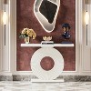 Hommoo 40 inch Console Table with Geometric Base - 4 of 4