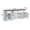 67" Modern TV Stand with Glass Doors,Storage Drawers & Adjustable Shelves,Media Console for Living Room-Baofuwish - 4 of 4