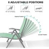 Crestlive Products Outdoor Aluminum Folding Recliner Adjustable Chaise Lounge (Set of 2) - 4 of 4