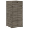 vidaXL Patio Storage Cabinet Gray 21.7 in.x21.7 in.x43.7 in. Poly Rattan - 2 of 4
