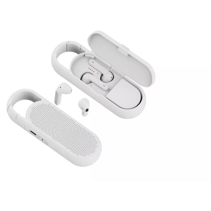 Link 2 in 1 True Wireless Earbuds with Bluetooth Speaker Duo Charging Case Great for Outdoor Activities, Sports, Biking, Picnic, Camping, 1 of 3