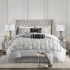 Racxily 7-Piece Tufted Comforter Set, Bedding Collection with Elegant Design, Gray - 3 of 4