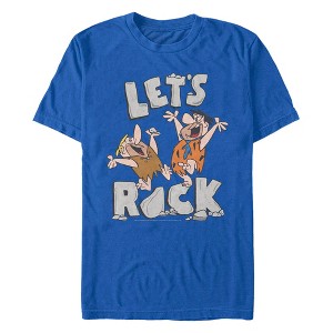 Men's The Flintstones Fred And Pablo Rock T-Shirt - 1 of 4