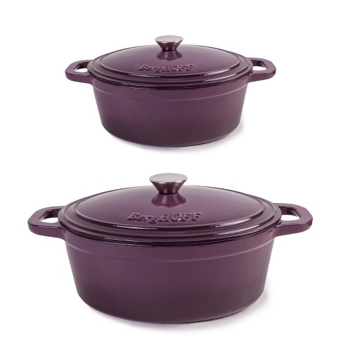 BergHOFF Neo 5qt Cast Iron Oval Covered Dutch Oven, Oyster