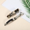 Unique Bargains Women's Tortoise Shell French Hair Barrettes Beige Brown 2 Pcs - 4 of 4
