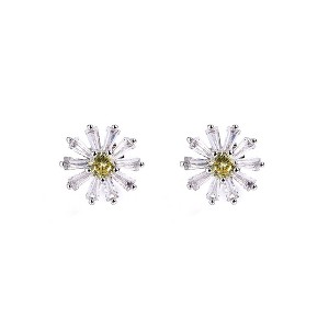 18K White Gold Citrine Daisy Earrings - 1 of 4