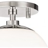 Mitzi Stella 1 - Light Semi-Flush Mount in  Polished Nickel White Shade - 3 of 4