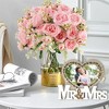 Mr & Mrs Wedding Picture Frame, Wedding Gifts for Couple, Tabletop Picture Frame Home Decor for Pictures/Photos/Posters, Love Pattern - 4 of 4