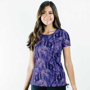 Calypsa Women's UPF 50+ Short Sleeve Adele Swim Top - 1 of 4