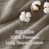 100% Cotton Solid Color Heavyweight Bath Towel Set, Anti-Microbial Certified Highly Absorbent Plushy Bath Towel - 4 of 4