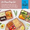 20-Piece Lightweight, Durable, Reusable BPA-Free 3-Compartment Containers - Microwave, Freezer, Dishwasher Safe - 2 of 4