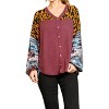 Women's Animal & Aztec Waffle Knit Top - umgee - 4 of 4