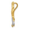 Black Bow Jewelry 14k Yellow Gold and White Rhodium Mermaid Slide Pendant, 19 x 27mm - 2 of 4
