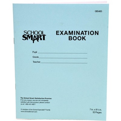 School Smart Examination Blue Books, 7 x 8-1/2 Inches, 32 Pages, pk of 50