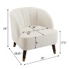 Christopher Knight Home Connor Contemporary Barrel Club Chair with Wooden Legs, 28" x 28"（Set of 2) - 3 of 4