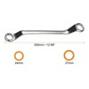 Unique Bargains Metric Steel Alloy 12 Point 75 Degree Offset Double Box End Wrench - 2 of 3