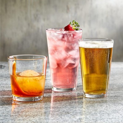 Libbey 12oz Clear Glass Double Old Fashioned Set