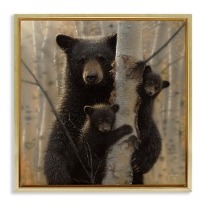 Stupell Industries Forest Black Bear and Cubs, 18" x 18" - 1 of 4