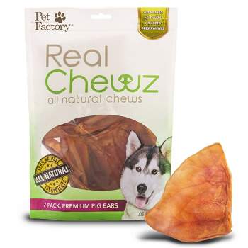 Pet Factory Real Chewz Premium Pig Ears - 7 Count