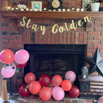 52ct Large Balloons Arch With Backdrop Rose Gold - Spritz™ : Target