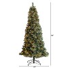 8ft. Frosted Tip Pine Artificial Christmas Tree with 500 Clear Lights, Pine Cones & 1112 Branches – Snow-Kissed X-Mas Tree - 2 of 4