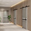 XINGHANZHENXUAN 36 × 84-in Modern Integrated Sliding Door Panel with Track Kit, Adjustable Floor Guide & Pull Handle - 3 of 4