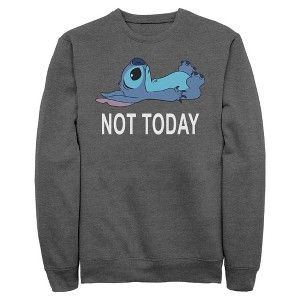 Men's Lilo & Stitch Not Today Sweatshirt - 1 of 4