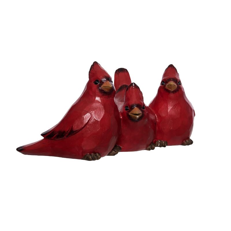 Transpac Resin 10.75 in. Red Christmas Cardinal Gang Decor, 2 of 4