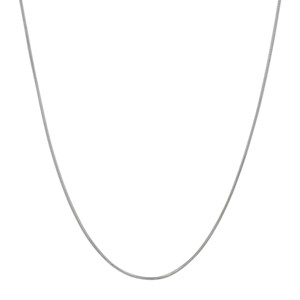 Steeltime Ladies sterling silver snake chain necklace. Size Options: 16"-20" Color Options: Silver, Gold - 1 of 3
