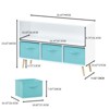 FONTOI Kids Bookcase and Bookshelf with Drawers, Bookcase Display Stand, Toy Storage Organizer for Bedroom, Playroom, White&Blue, 11.02"*23.62"*35.43" - 3 of 4
