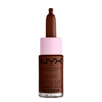 NYX Professional Makeup Bare with Me Luminous Tinted Skin Serum - Dewy Finish - Deep - 0.43 fl oz