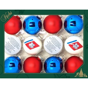 Christmas By Krebs - 67mm / 2.625" Designer Glass Baubles [12 Pieces] - 1 of 4