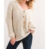 Women's Henley Waffle Textured Sweater - Plus - And The Why - 2 of 4