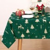 Christmas Tablecloth, Rectangular Fabric Table Cloth, Water-Resistant & Wrinkle Free Xmas Table Cover for Kitchen Dining Room - 2 of 4