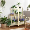 Gold Bookshelf,3 Tier Bookcase, Small Bookshelf for Small Spaces - 2 of 4