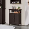 Yaheetech Wooden Bathroom Floor Cabinet with Adjustable Shelves - 2 of 4