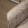 TiramisuBest Light Gray Fabric Office Chair, Tufted, Height Adjustable with Wheels & Padded Armrests - 2 of 4
