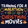 Junior's Design By Humans Training For A Marathon Of Christmas Movies By Thingsandthings T-Shirt - 2 of 3
