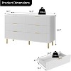 Acekool 6 Drawer Dresser, Modern Chest with Gold Handles, Large Storage Organizer for Bedroom, Living Room, Entryway - 2 of 4