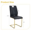 Infurnic Dining Chairs Set of 4 Uniquely Designed Chairs, Suitable for Offices, Restaurants, Kitchens, Conference Rooms, Black, 15.7"*16"*37.4" - 3 of 4