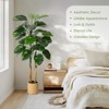 Artificial Scindapsus Aureus Plant Indoor 5FT, Fake Tree with Decorative Planter, Faux Golden Pothos Floor Plants in Pot - 3 of 4